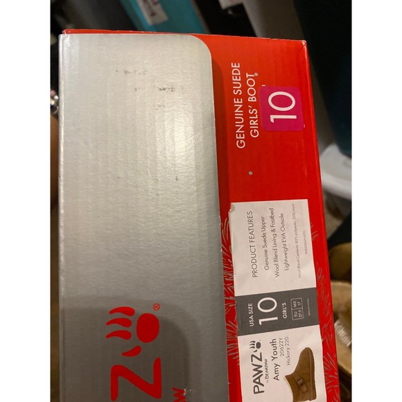 New Girls Pawz by BearPaw Pretty Short Hickory Brown Boots Size 10 New - Picture 10 of 12